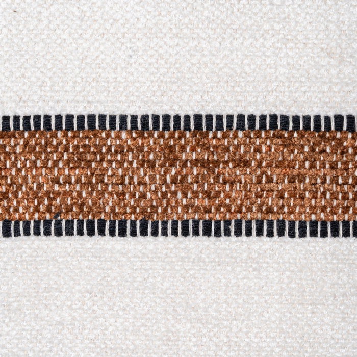 Cojín Blanco-Marrón Algodón/Terciopelo 50 X 50 cm (Set de 2)