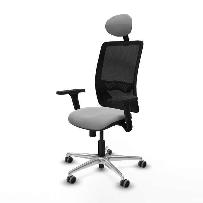 PIQUERAS Y CRESPO Silla de oficina Zulema Gris claro y Negro PIQUERAS Y CRESPO Silla de oficina Zulema Gris claro y Negro