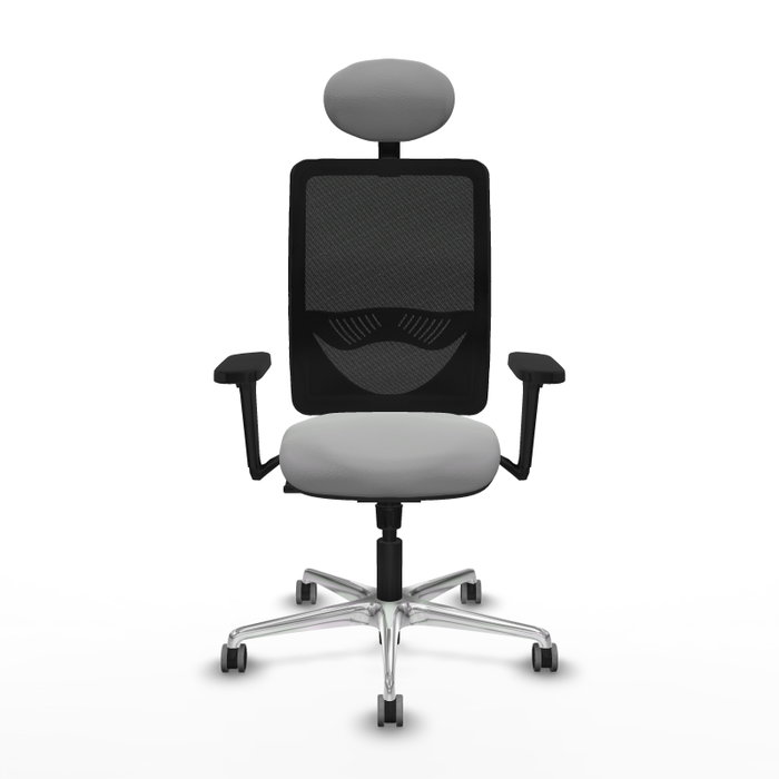 PIQUERAS Y CRESPO Silla de oficina Zulema Gris claro y Negro PIQUERAS Y CRESPO Silla de oficina Zulema Gris claro y Negro