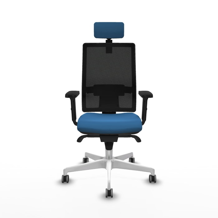 PIQUERAS Y CRESPO Silla de oficina Horna con mecanismo Sincro, Azul claro y Negro PIQUERAS Y CRESPO Silla de oficina Horna con mecanismo Sincro, Azul claro y Negro