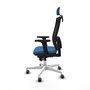 PIQUERAS Y CRESPO Silla de oficina Horna con mecanismo Sincro, Azul claro y Negro