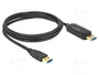 DeLOCK Cable de enlace de datos USB 5 Gbps con interruptor KM, 1,5 m, USB A a USB A