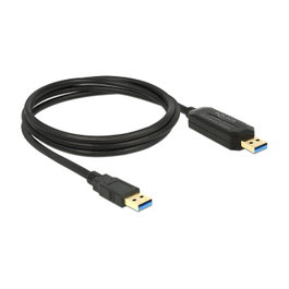 DeLOCK Cable de transferencia de datos USB 3.2 Gen 1 con conmutador KM, 1,5 m