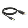 DeLOCK Cable de enlace de datos USB 5 Gbps con interruptor KM, 1,5 m, USB A a USB A