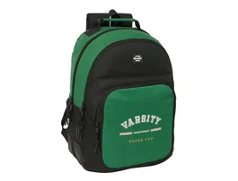 Safta Mochila safta doble con cantoneras adaptable a carro Blackfit chico varsity 420x320x150 mm
