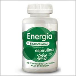 Energy Feelings Espirulina 120 Comp. Suplemento dietético rico en proteínas, vitaminas y minerales para energía y saciedad.