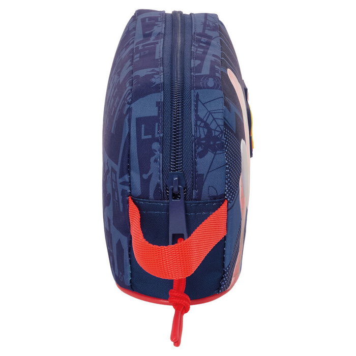 SAFTA Portadesayunos Spiderman Marvel Termo Interior Aluminio Asa Mano Compartimento Cremallera 21.5x6.5x12cm