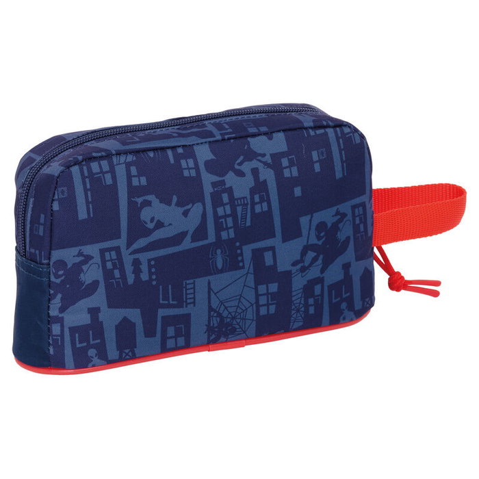 SAFTA Portadesayunos Spiderman Marvel Termo Interior Aluminio Asa Mano Compartimento Cremallera 21.5x6.5x12cm