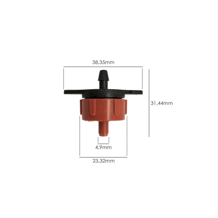 ABRISA Gotero Autocompensante Desmontable 4 L/h (Bolsa 200 piezas)