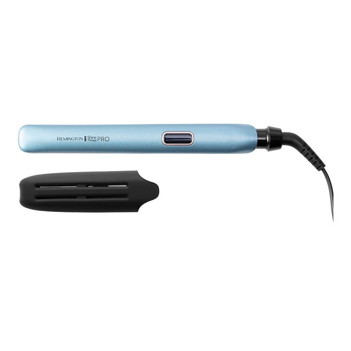 Remington Plancha de Pelo Shine Therapy Pro S9300 con Tecnología Superioriónica y Calentamiento Rápido en 15 Segundos, Placas de Cerámica Avanzada con Aceite de Argán, Color Azul