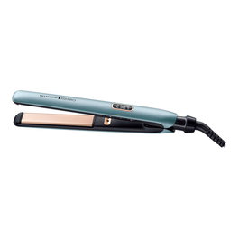 Remington Plancha de Pelo Shine Therapy Pro S9300 con Tecnología Superioriónica y Calentamiento Rápido en 15 Segundos, Placas de Cerámica Avanzada con Aceite de Argán, Color Azul