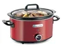 Crock-Pot SCV400RD Olla de Cocción Lenta 3,5 Litros para 4 Personas, 2 Ajustes de Temperatura, Tazón Cerámico Extraíble, Color Negro y Rojo