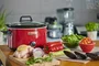 Crock-Pot SCV400RD Olla de Cocción Lenta 3,5 Litros para 4 Personas, 2 Ajustes de Temperatura, Tazón Cerámico Extraíble, Color Negro y Rojo