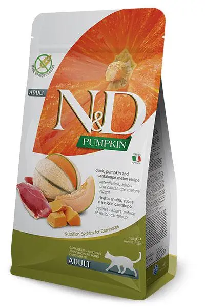 Farmina N&D Cat Pumpkin Pato Alimento para Gatos Adultos Sin Cereales con Calabaza y Betacarotenos 5 kg Farmina N&D Cat Pumpkin Pato Alimento para Gatos Adultos Sin Cereales con Calabaza y Betacarotenos 5 kg