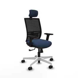 PIQUERAS Y CRESPO Silla de oficina Yunquera Azul marino y Negro