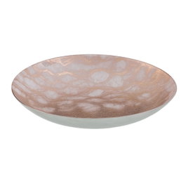 Ixia Bandeja de Cristal para Centro de Mesa Cobre Rosado 40 x 40 cm