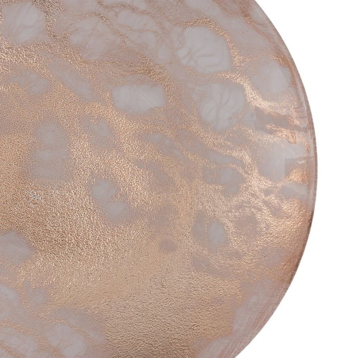 Ixia Bandeja de Cristal para Centro de Mesa Cobre Rosado 40 x 40 cm