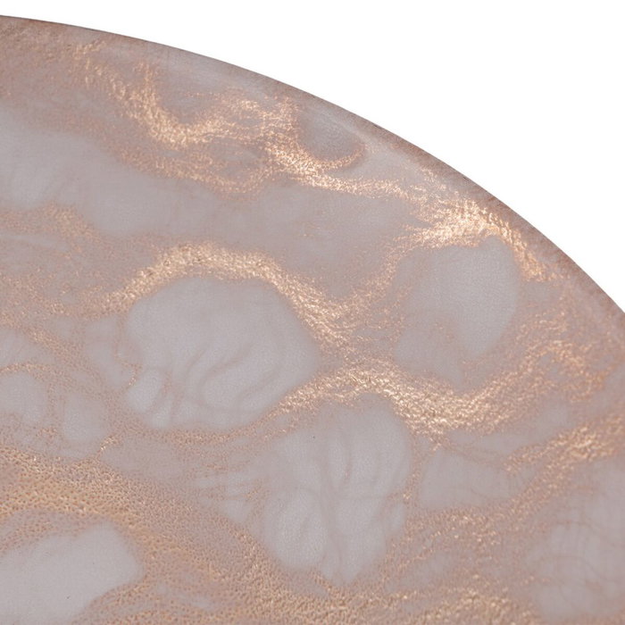 Ixia Bandeja de Cristal para Centro de Mesa Cobre Rosado 40 x 40 cm