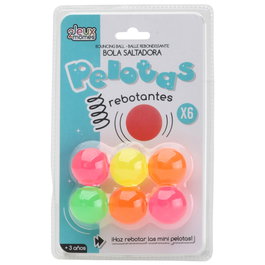 Jeux 2 momes Juego De 6 Pelotas Botantes De Colores Vivos d.3,5 cm