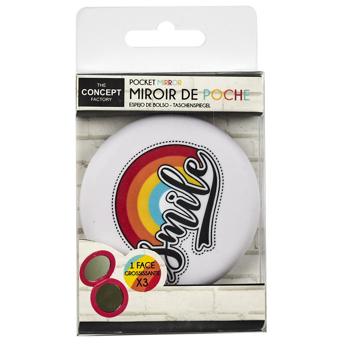 The Concept Factory 2 Espejos De Bolsillo Con Funda Colección Rainbow Rojo Fucsia Blanco Amarillo The Concept Factory 2 Espejos De Bolsillo Con Funda Colección Rainbow Rojo Fucsia Blanco Amarillo