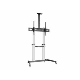 Equip Soporte de Suelo con Ruedas, Soporte para Pantalla de 60 a 100 Pulgadas, Brazo Compatible VESA 200x200 a 1000x600 mm, Inclinación y Giro Ajustables, Negro