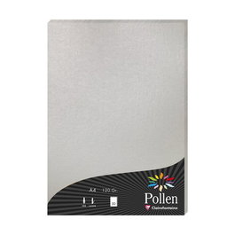 Papel Clairefontaine Pollen A4 120G 50H Plateado