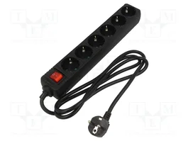 GOOBAY Prolongador de alimentación H05VV-F con 6 tomas, 1,5m