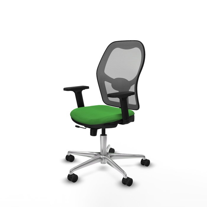 PIQUERAS Y CRESPO Silla de oficina Jorquera con mecanismo Sincro/Traslack, Verde y Gris