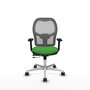 PIQUERAS Y CRESPO Silla de oficina Jorquera con mecanismo Sincro/Traslack, Verde y Gris
