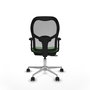 PIQUERAS Y CRESPO Silla de oficina Jorquera con mecanismo Sincro/Traslack, Verde y Gris