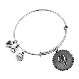 Alex And Ani Pulsera de Metal Letra Z Gris