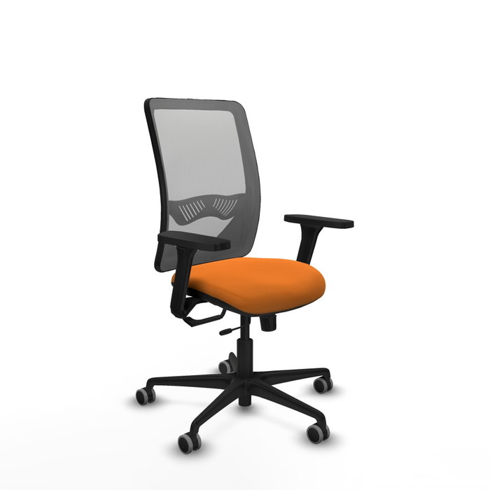 PIQUERAS Y CRESPO Silla de oficina Zulema con mecanismo Sincro/Traslack, Naranja y Gris PIQUERAS Y CRESPO Silla de oficina Zulema con mecanismo Sincro/Traslack, Naranja y Gris