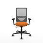 PIQUERAS Y CRESPO Silla de oficina Zulema con mecanismo Sincro/Traslack, Naranja y Gris