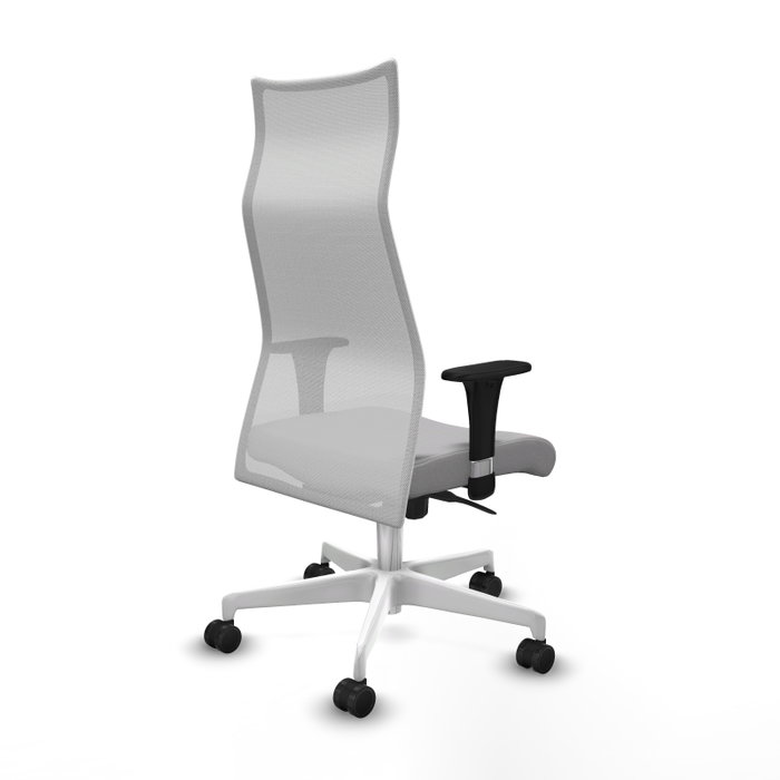 PIQUERAS Y CRESPO Sillón Albacete con mecanismo Sincro, Tela Gris claro y Malla Blanco PIQUERAS Y CRESPO Sillón Albacete con mecanismo Sincro, Tela Gris claro y Malla Blanco