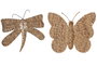 DKD Home Decor Decoración de Pared Jacinto de Agua, Pack de 2
