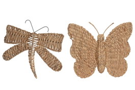 DKD Home Decor Decoración de Pared Jacinto de Agua, Pack de 2