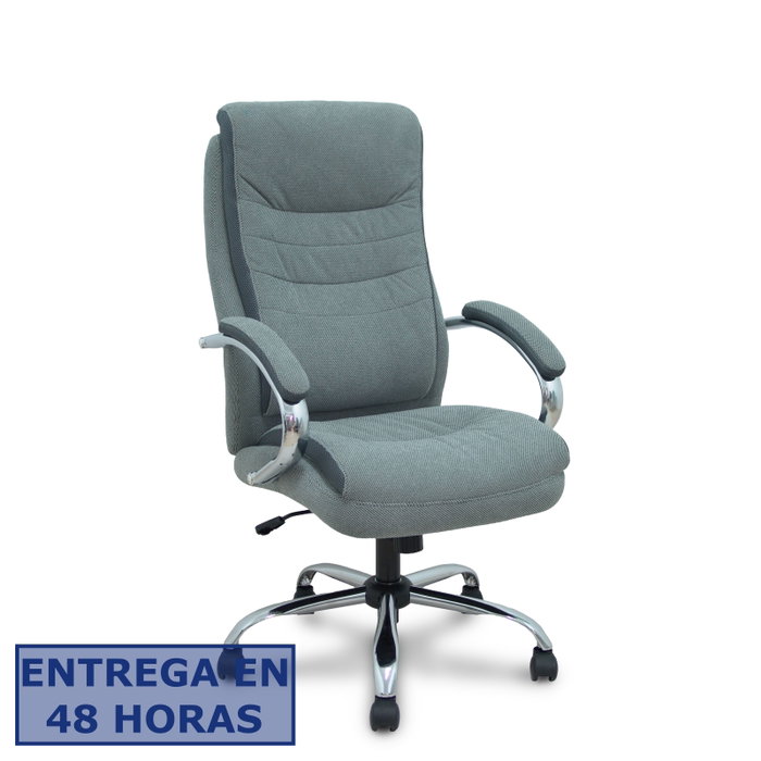 FORÖL Sillón Opti533 Gris con Mecanismo Basculante y Base Cromada FORÖL Sillón Opti533 Gris con Mecanismo Basculante y Base Cromada