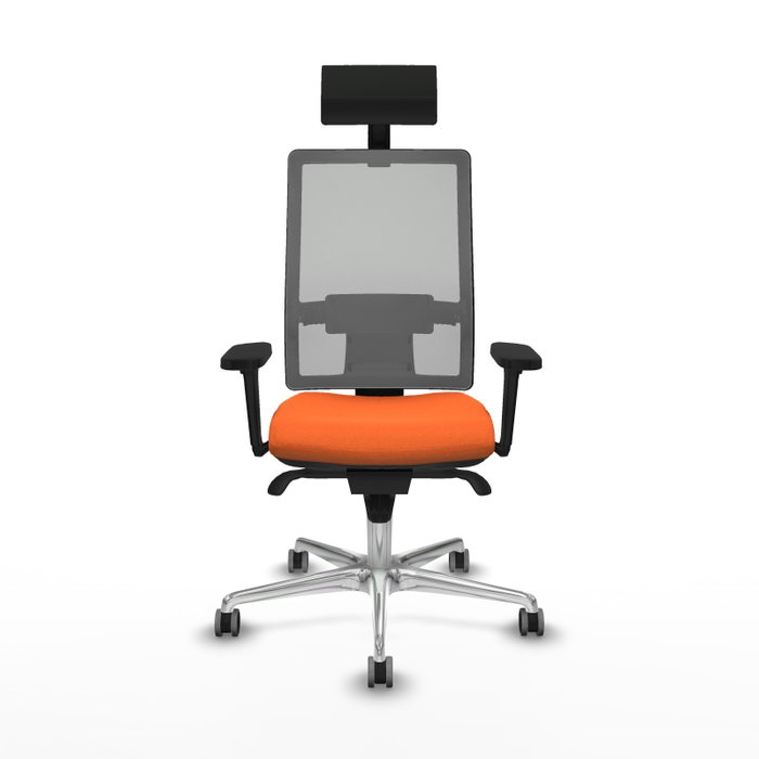 PIQUERAS Y CRESPO Silla de oficina Horna Naranja y Gris