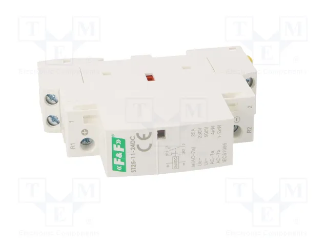 F&F Contactor de Instalación Modular 25A 24VDC NC + NA