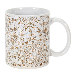 Home Deco Factory Mug Mirage 300 Ml Porcelana Con Estampado De Baldosa