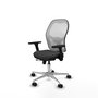 PIQUERAS Y CRESPO Silla de oficina Jorquera con mecanismo Sincro/Traslack, Gris oscuro y Blanco