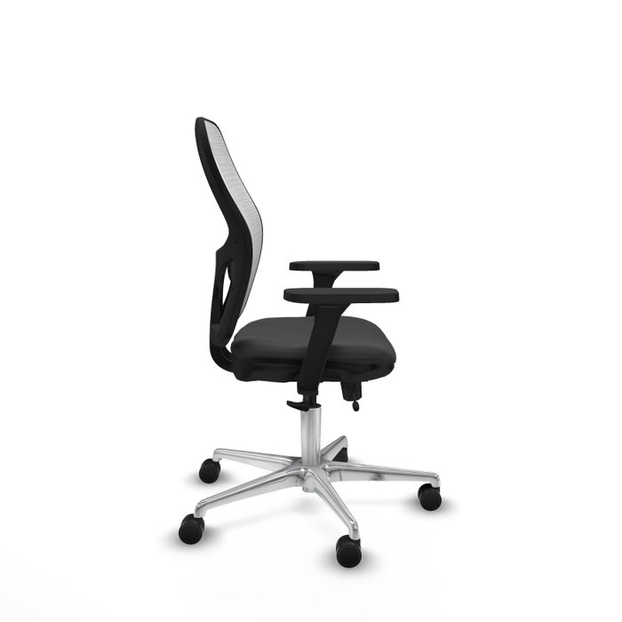 PIQUERAS Y CRESPO Silla de oficina Jorquera con mecanismo Sincro/Traslack, Gris oscuro y Blanco