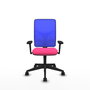 PIQUERAS Y CRESPO Silla de oficina Motilla con mecanismo Sincro, Rosa y Azul