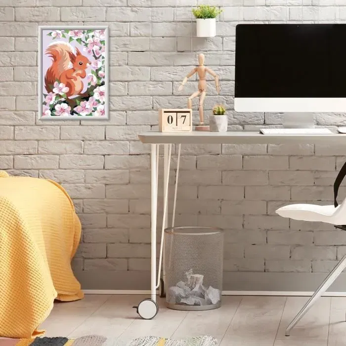 Ravensburger Kit Pintar Por Números Ardilla en Primavera 25837, 18 x 24 cm, A Partir de 9 Años