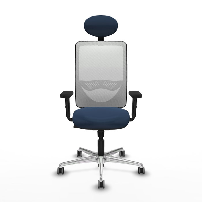 PIQUERAS Y CRESPO Silla de oficina Zulema con mecanismo Sincro, Azul marino y Blanco PIQUERAS Y CRESPO Silla de oficina Zulema con mecanismo Sincro, Azul marino y Blanco