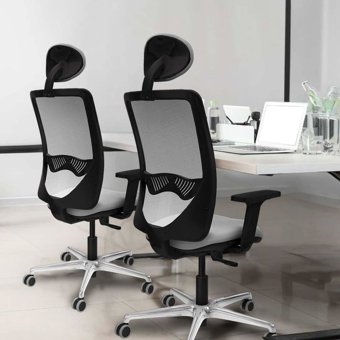 PIQUERAS Y CRESPO Silla de oficina Zulema con mecanismo Sincro, Azul marino y Blanco PIQUERAS Y CRESPO Silla de oficina Zulema con mecanismo Sincro, Azul marino y Blanco