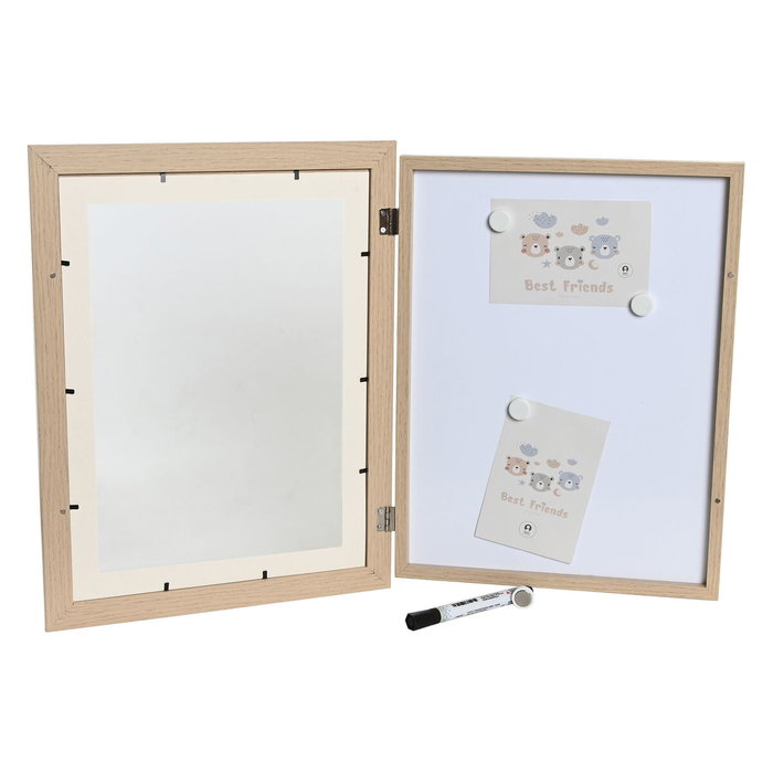 DKD Home Decor Pizarra Imán MDF 34X3X44 Cuadro Natural