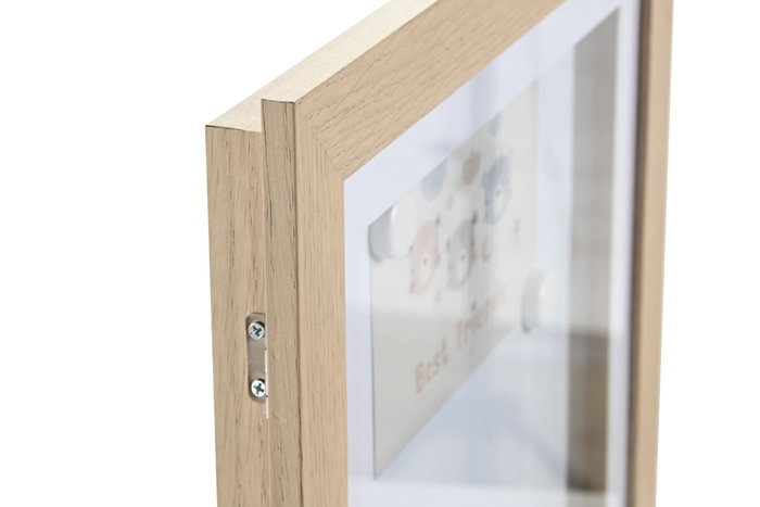 DKD Home Decor Pizarra Imán MDF 34X3X44 Cuadro Natural