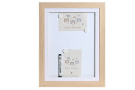 DKD Home Decor Pizarra Imán MDF 34X3X44 Cuadro Natural