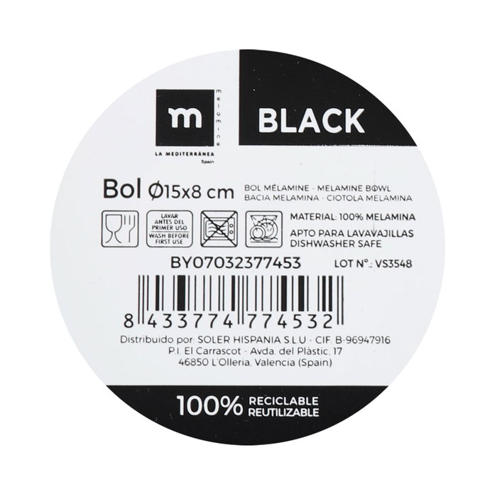 La Mediterranea Bol Mel Mate Black 24 Unidades